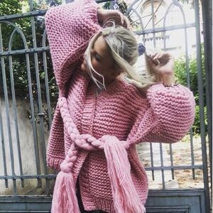 Malibu Bum Pink Knit Cardigan